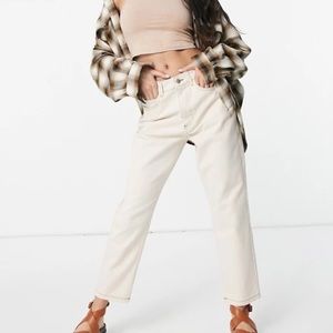 ASOS reclaimed vintage ivory denim jeans